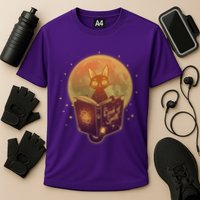 Cute Mystical Halloween Book Of Spells Cat Cooling Performance Crew T-Shirt