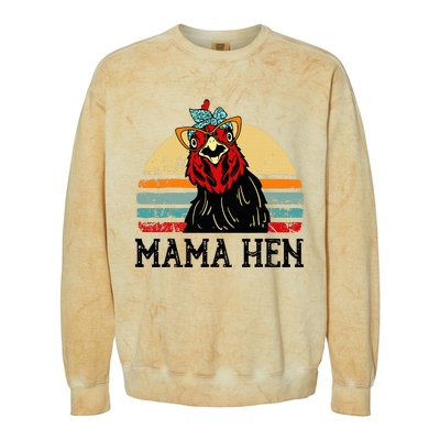 Chickenshirt Mama Hen Mother Day Gift Funny Farm Mom Colorblast Crewneck Sweatshirt