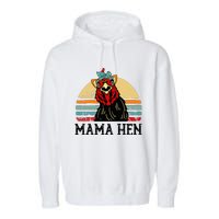 Chickenshirt Mama Hen Mother Day Gift Funny Farm Mom Garment-Dyed Fleece Hoodie