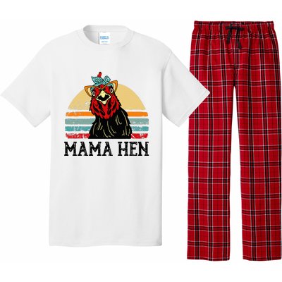 Chickenshirt Mama Hen Mother Day Gift Funny Farm Mom Pajama Set