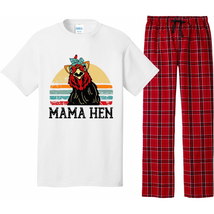 Chickenshirt Mama Hen Mother Day Gift Funny Farm Mom Pajama Set