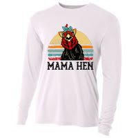 Chickenshirt Mama Hen Mother Day Gift Funny Farm Mom Cooling Performance Long Sleeve Crew