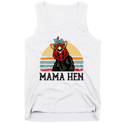 Chickenshirt Mama Hen Mother Day Gift Funny Farm Mom Tank Top