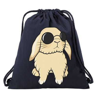 Cute Mini Holland Lop Bunny Rabbit Lover Sunglasses Easter Drawstring Bag