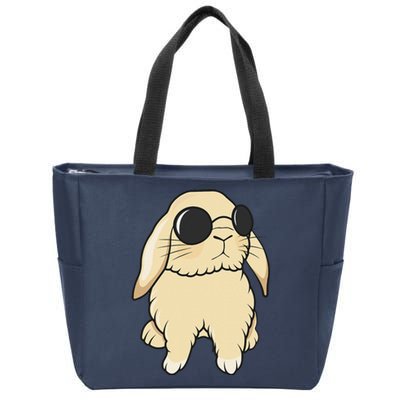 Cute Mini Holland Lop Bunny Rabbit Lover Sunglasses Easter Zip Tote Bag