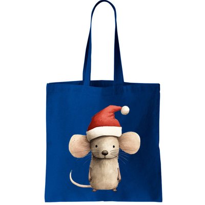 Christmas Mouse In Santa Hat Gift Tote Bag