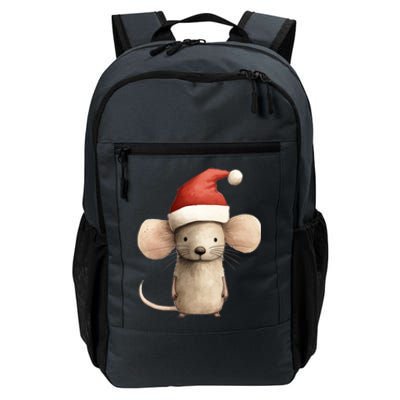 Christmas Mouse In Santa Hat Gift Daily Commute Backpack