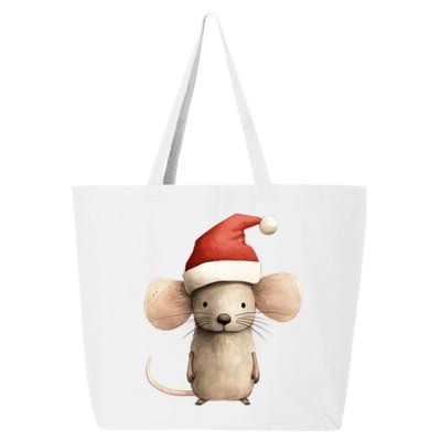 Christmas Mouse In Santa Hat Gift 25L Jumbo Tote