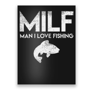 Cute Man I Love Fishing Adult Humor Funny Fish Angler Gift Poster