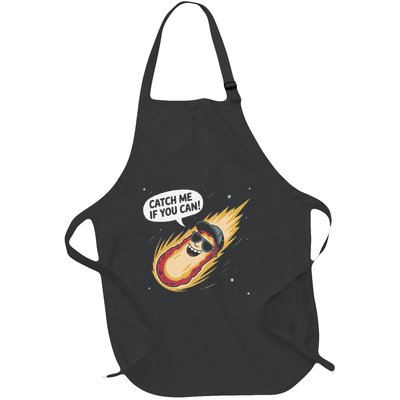 Catch Me If You Can Funny Astronomy Meteor Full-Length Apron With Pockets