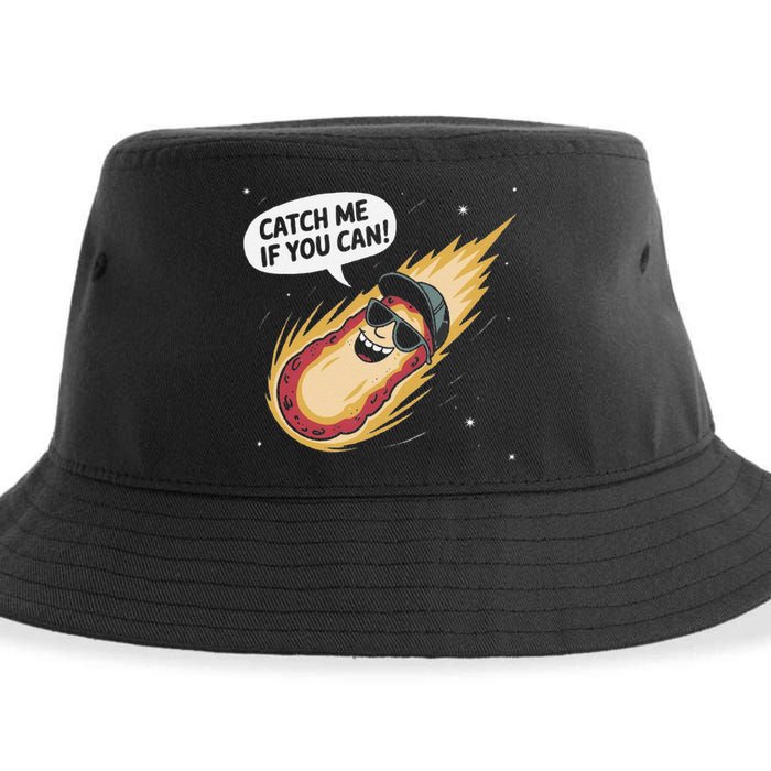 Catch Me If You Can Funny Astronomy Meteor Sustainable Bucket Hat