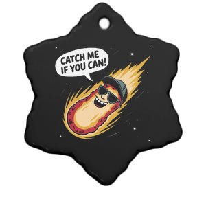 Catch Me If You Can Funny Astronomy Meteor Ceramic Star Ornament