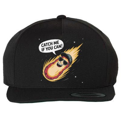 Catch Me If You Can Funny Astronomy Meteor Wool Snapback Cap