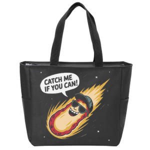 Catch Me If You Can Funny Astronomy Meteor Zip Tote Bag