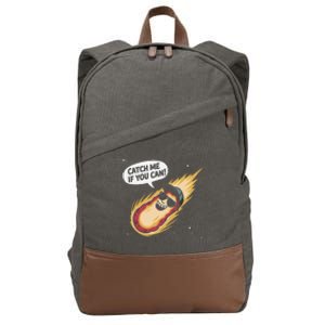 Catch Me If You Can Funny Astronomy Meteor Cotton Canvas Backpack