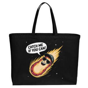 Catch Me If You Can Funny Astronomy Meteor Cotton Canvas Jumbo Tote