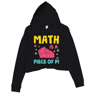 Cool Math Is A Peace Of Pi Crop Fleece Hoodie