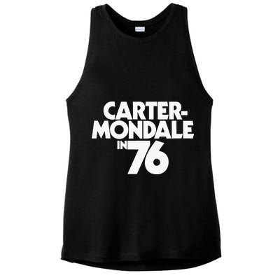 Carter Mondale In 76 Campaign Poster Jimmy Carter 1976 Ladies PosiCharge Tri-Blend Wicking Tank