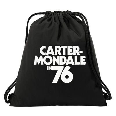 Carter Mondale In 76 Campaign Poster Jimmy Carter 1976 Drawstring Bag
