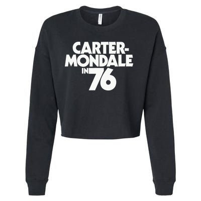 Carter Mondale In 76 Campaign Poster Jimmy Carter 1976 Cropped Pullover Crew
