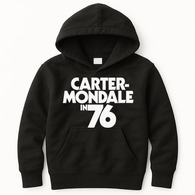 Carter Mondale In 76 Campaign Poster Jimmy Carter 1976 Kids Hoodie