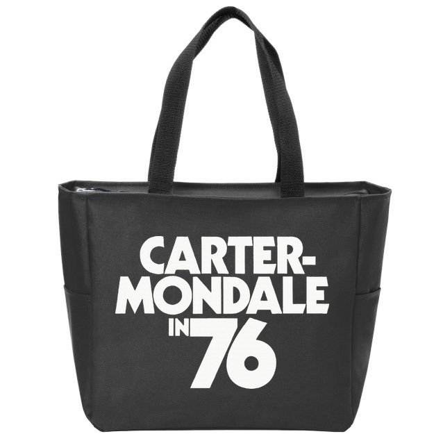 Carter Mondale In 76 Campaign Poster Jimmy Carter 1976 Zip Tote Bag