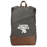 Carter Mondale In 76 Campaign Poster Jimmy Carter 1976 Cotton Canvas Backpack