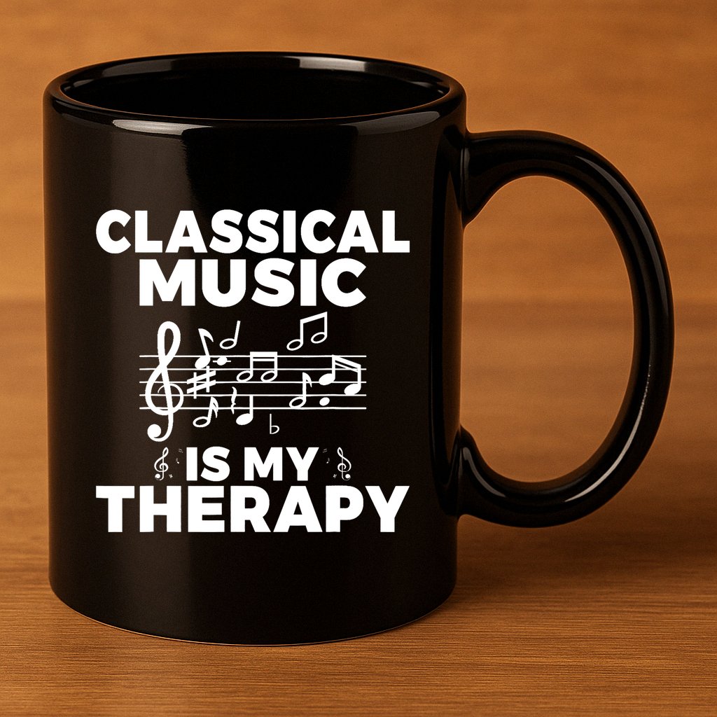 Classical Music is my Therapy Classical Music 11oz C Handle Ceramic Mug