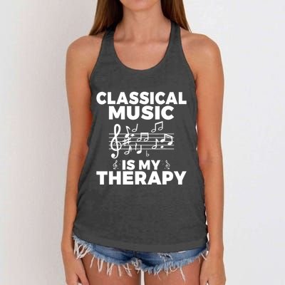 Classical Music is my Therapy Classical Music Women's Knotted Racerback Tank