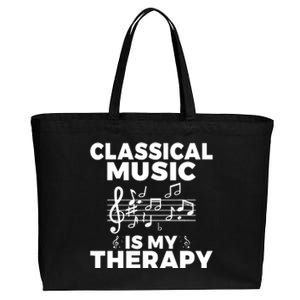 Classical Music is my Therapy Classical Music Cotton Canvas Jumbo Tote