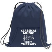 Classical Music is my Therapy Classical Music Sweatshirt Cinch Pack Bag