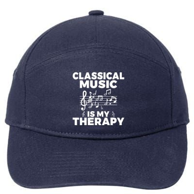 Classical Music is my Therapy Classical Music 7-Panel Snapback Hat