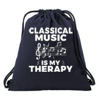 Classical Music is my Therapy Classical Music Drawstring Bag