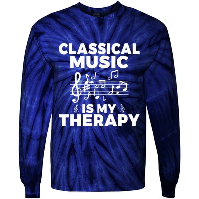 Classical Music is my Therapy Classical Music Tie-Dye Long Sleeve Shirt
