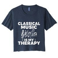 Classical Music is my Therapy Classical Music Women's Crop Top Tee
