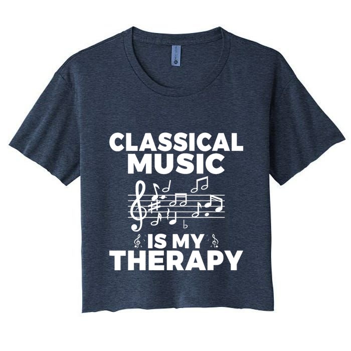 Classical Music is my Therapy Classical Music Women's Crop Top Tee