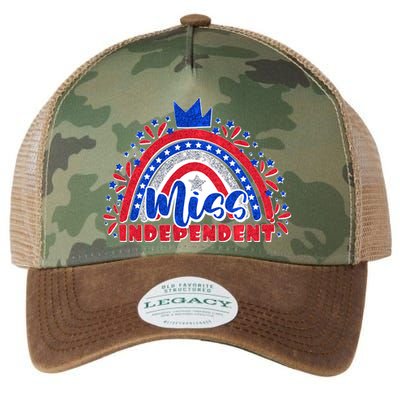Cute Miss Independent 4th Of July Legacy Tie Dye Trucker Hat