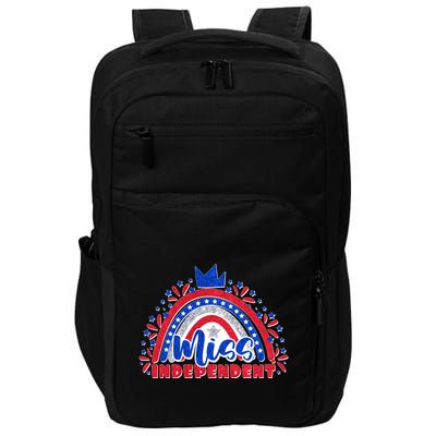 Cute Miss Independent 4th Of July Impact Tech Backpack