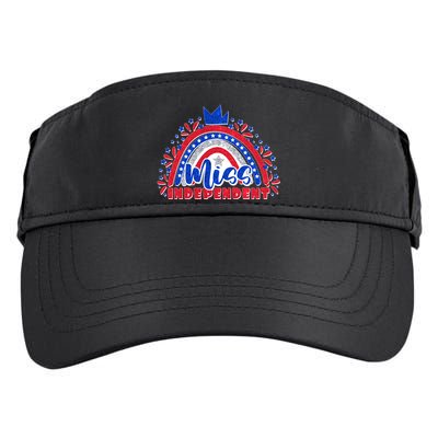 Cute Miss Independent 4th Of July Adult Drive Performance Visor