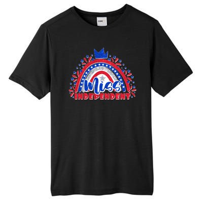 Cute Miss Independent 4th Of July Tall Fusion ChromaSoft Performance T-Shirt