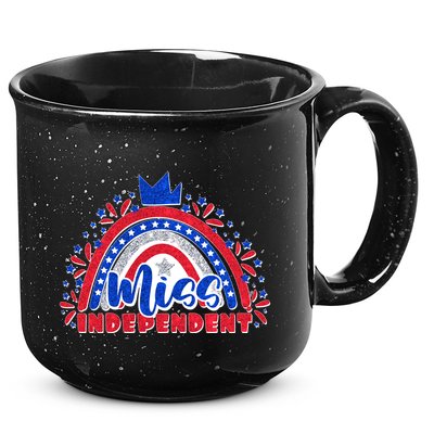 Cute Miss Independent 4th Of July 15oz Campfire Ceramic Mug