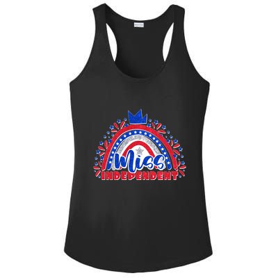 Cute Miss Independent 4th Of July Ladies PosiCharge Competitor Racerback Tank