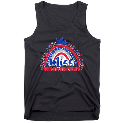 Cute Miss Independent 4th Of July Tank Top