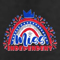 Cute Miss Independent 4th Of July Golf Towel