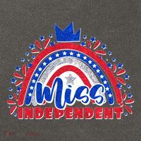 Cute Miss Independent 4th Of July Cotton Canvas Backpack