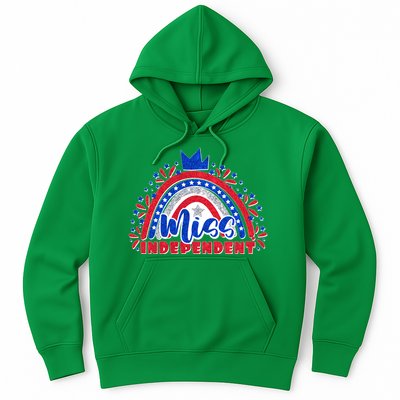 Cute Miss Independent 4th Of July Hoodie