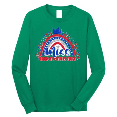 Cute Miss Independent 4th Of July Long Sleeve Shirt