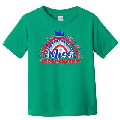 Cute Miss Independent 4th Of July Toddler T-Shirt