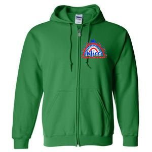 Cute Miss Independent 4th Of July Full Zip Hoodie