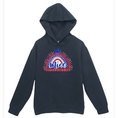 Cute Miss Independent 4th Of July Urban Pullover Hoodie